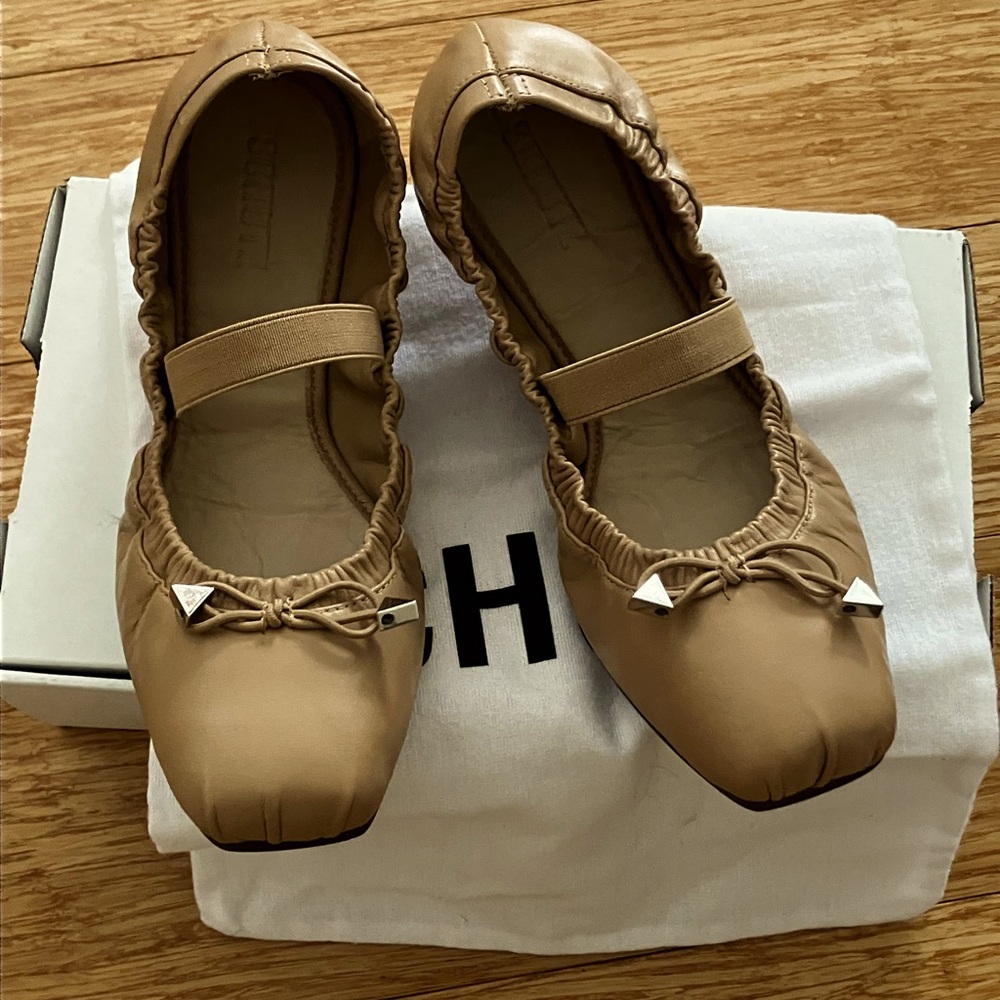 Beige Schutz Fanny elastic ballet flat